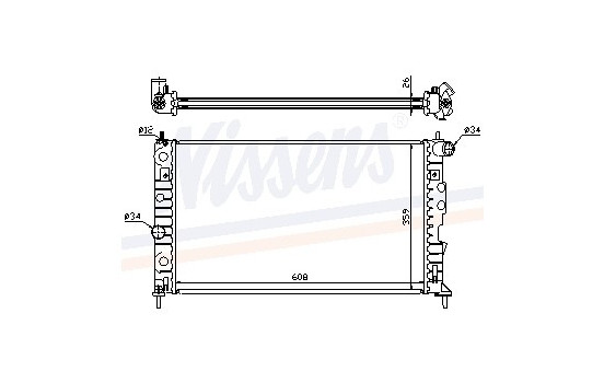 Radiator, engine cooling 68002A Nissens