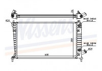 Radiator, engine cooling 68005A Nissens