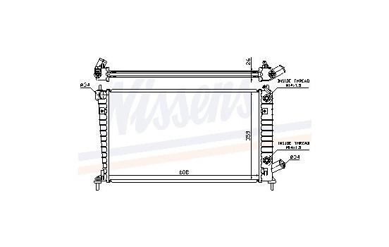 Radiator, engine cooling 68005A Nissens