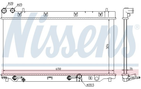 Radiator, engine cooling 68098 Nissens, Image 2