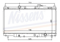 Radiator, engine cooling 68103 Nissens