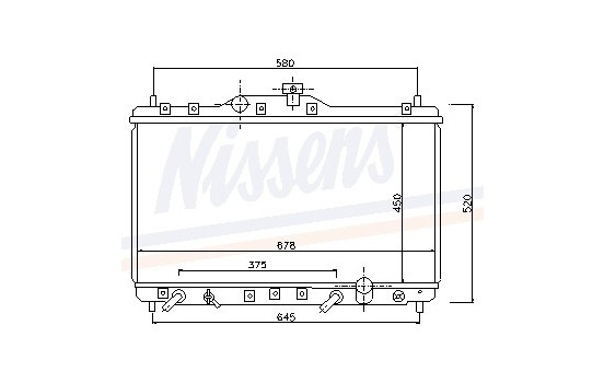 Radiator, engine cooling 68116 Nissens