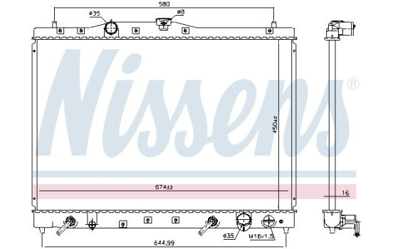 Radiator, engine cooling 68116 Nissens, Image 7