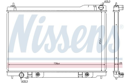 Radiator, engine cooling 68118 Nissens, Image 2