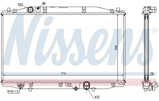 Radiator, engine cooling 68131 Nissens, Image 2