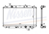 Radiator, engine cooling 68135A Nissens