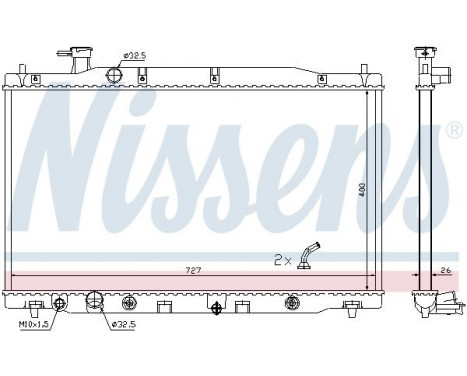 Radiator, engine cooling 681372 Nissens