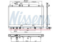 Radiator, engine cooling 681407 Nissens