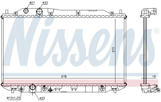 Radiator, engine cooling 68141 Nissens, Image 7