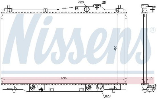 Radiator, engine cooling 68142 Nissens, Image 2