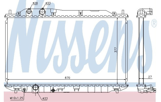 Radiator, engine cooling 68143 Nissens