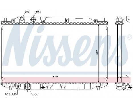 Radiator, engine cooling 68143 Nissens, Image 2