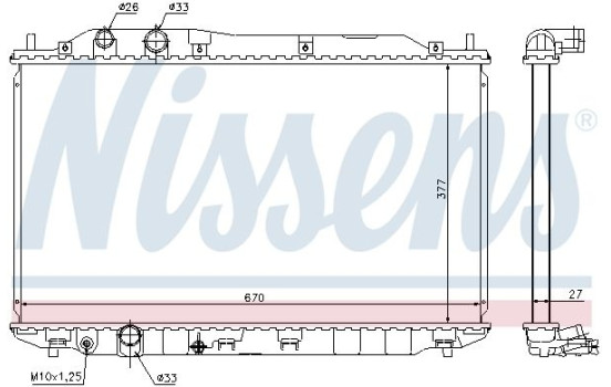 Radiator, engine cooling 68143 Nissens, Image 2