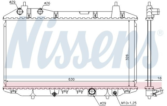 Radiator, engine cooling 68147 Nissens