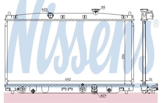 Radiator, engine cooling 68149 Nissens