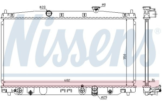 Radiator, engine cooling 68149 Nissens, Image 2
