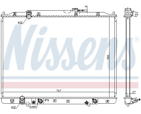 Radiator, engine cooling 68151 Nissens