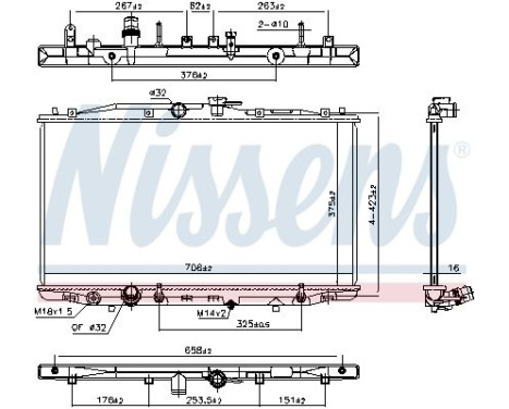 Radiator, engine cooling 68152 Nissens, Image 5