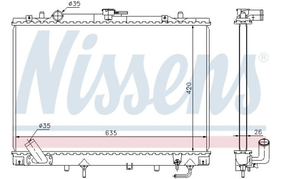 Radiator, engine cooling 68154 Nissens, Image 2