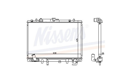 Radiator, engine cooling 68154 Nissens