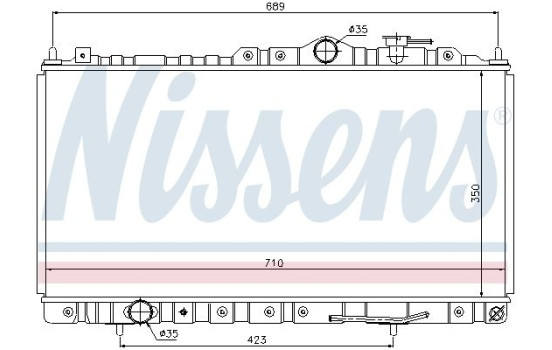 Radiator, engine cooling 68180 Nissens, Image 2