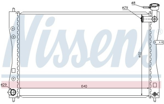 Radiator, engine cooling 68185 Nissens, Image 2