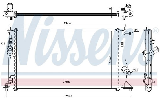 Radiator, engine cooling 68503 Nissens, Image 7