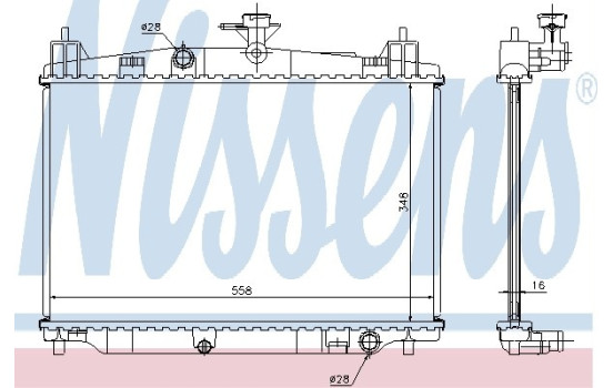 Radiator, engine cooling 68504 Nissens