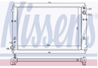 Radiator, engine cooling 68511 Nissens
