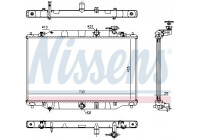 Radiator, engine cooling 68532 Nissens