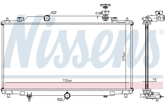 Radiator, engine cooling 68539 Nissens
