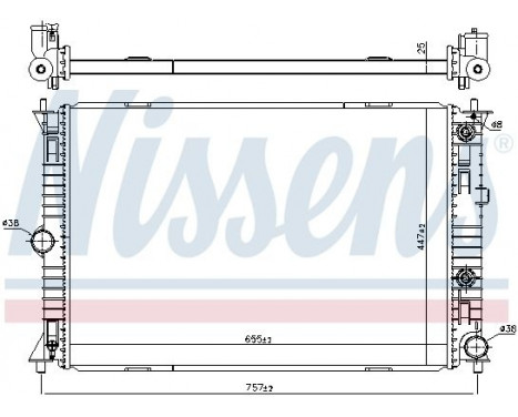 Radiator, engine cooling 68541 Nissens