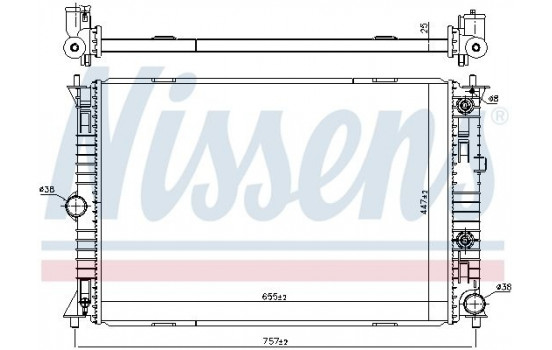 Radiator, engine cooling 68541 Nissens