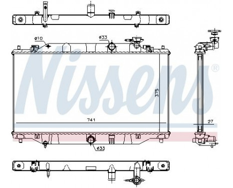 Radiator, engine cooling 68557 Nissens