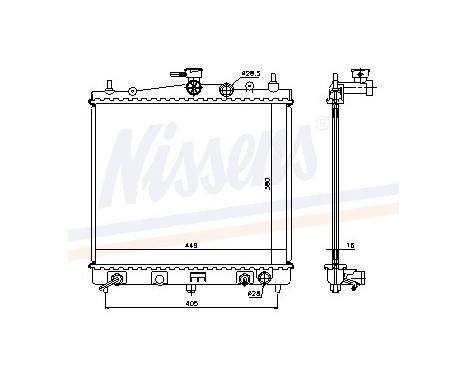 Radiator, engine cooling 68700A Nissens