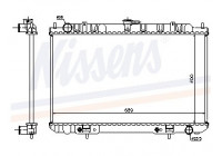 Radiator, engine cooling 68713 Nissens