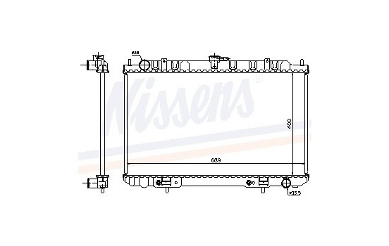 Radiator, engine cooling 68713 Nissens