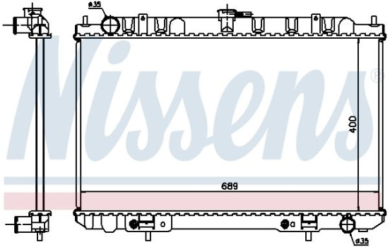 Radiator, engine cooling 68713 Nissens, Image 2