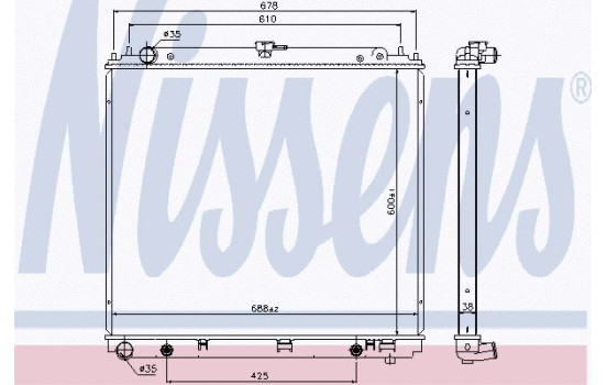 Radiator, engine cooling 68717 Nissens