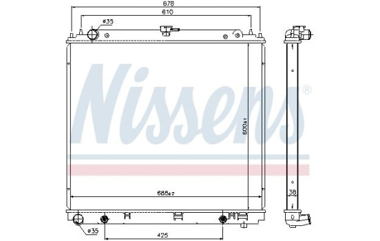 Radiator, engine cooling 68717 Nissens, Image 2