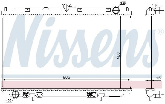 Radiator, engine cooling 68725 Nissens, Image 2