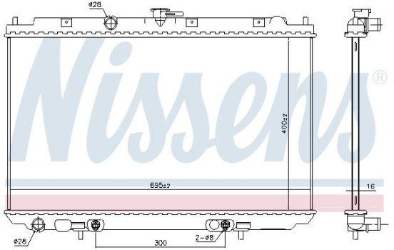 Radiator, engine cooling 68732 Nissens