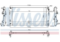 Radiator, engine cooling 68737 Nissens