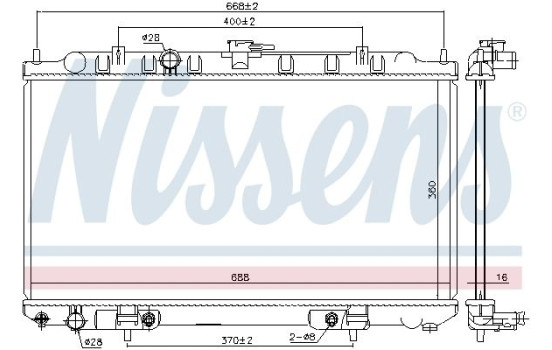 Radiator, engine cooling 68739 Nissens