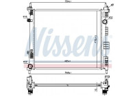 Radiator, engine cooling 68752 Nissens