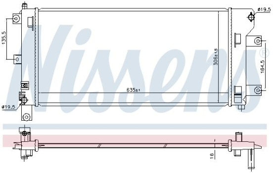 Radiator, engine cooling 68765 Nissens