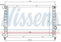 Radiator, engine cooling 68803 Nissens
