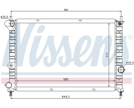 Radiator, engine cooling 68803 Nissens
