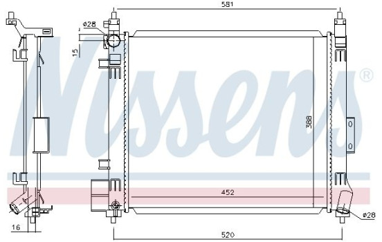 Radiator, engine cooling 68810 Nissens