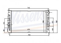 Radiator, engine cooling 69016 Nissens